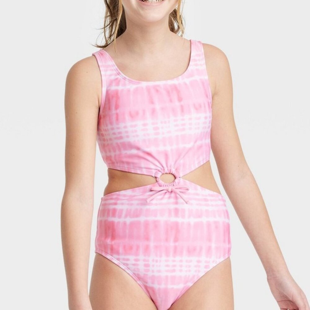 Art Class Girls' Tie-Dye Swimsuit - Sz XS
